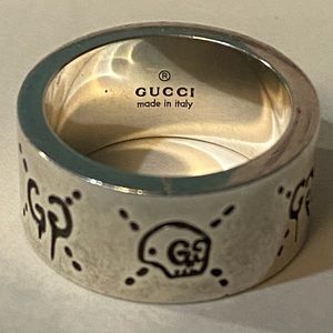 Gucci ghost ring in silver fashion jewelry women’s good condition size11(5.75US)